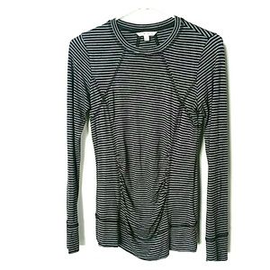CAbi Long Sleeve Black and Grey Knit Shirt S